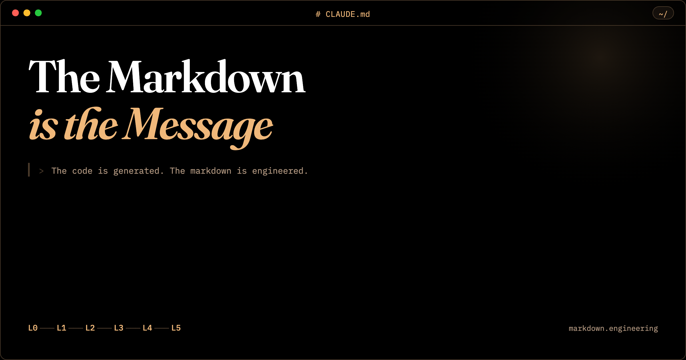 The Markdown is the Message | Markdown Engineering